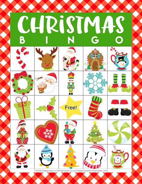 Free Printable Christmas Bingo Cards For Large Groups